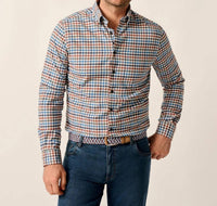 JOHNNIE-O Krause Flannel Button Down in harvest - men's long sleeve top