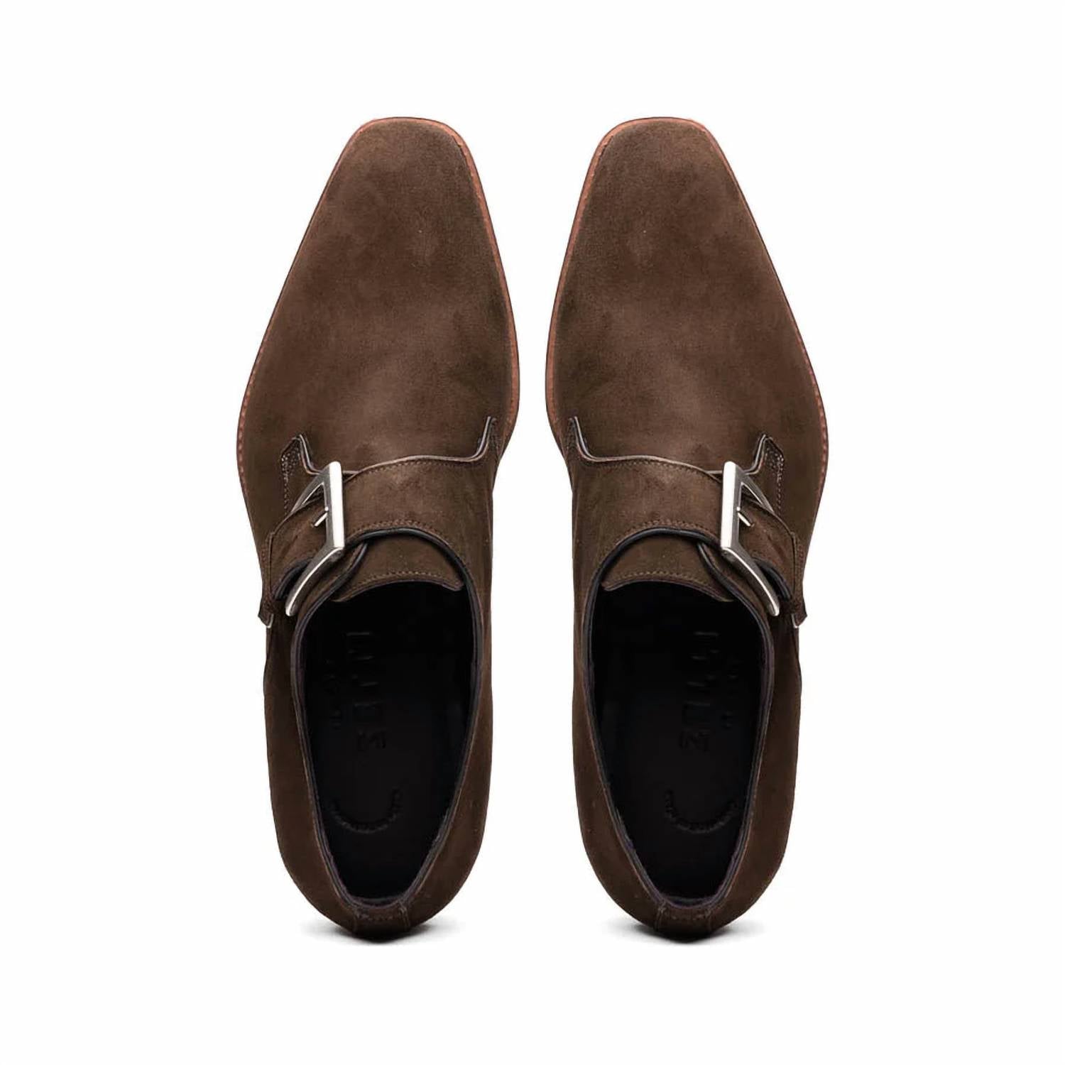 Zelli Italia - Men's Hebilla Italian Suede Monk Strap Shoe