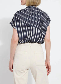 Lysse - Tamar Stripe Bow-tie Neck Top
