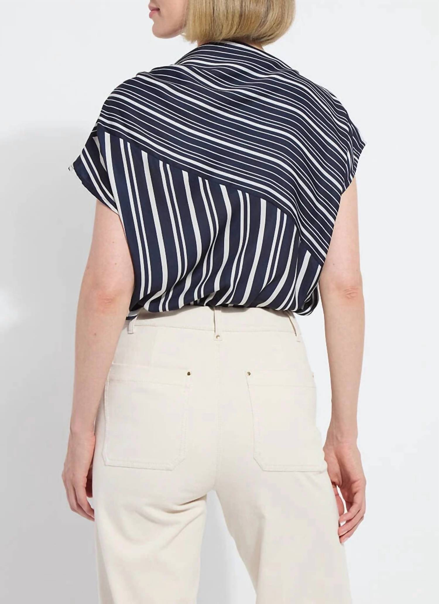 Lysse - Tamar Stripe Bow-tie Neck Top