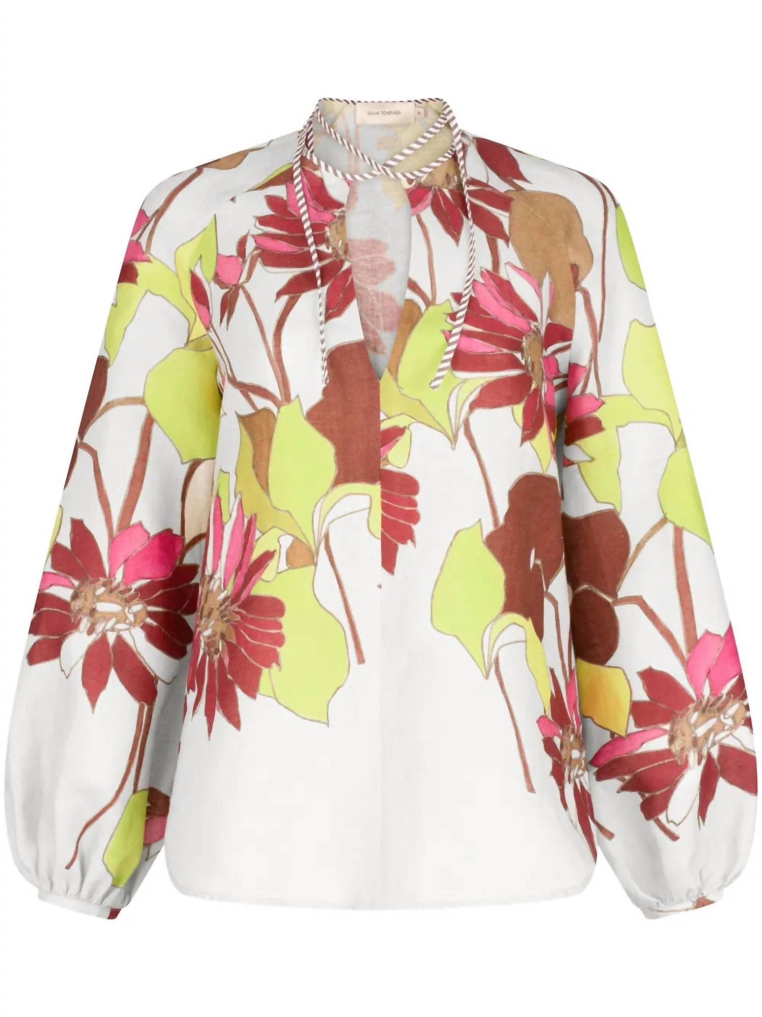Silvia Tcherassi - Molveno Long Sleeve Linen Blouse