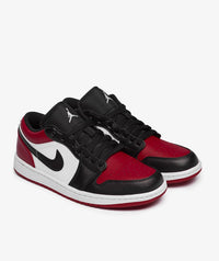 Air Jordan - Men's 1 Low Bred Toe Shoes