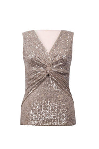 Joseph Ribkoff - Wrap Front Sequin Top