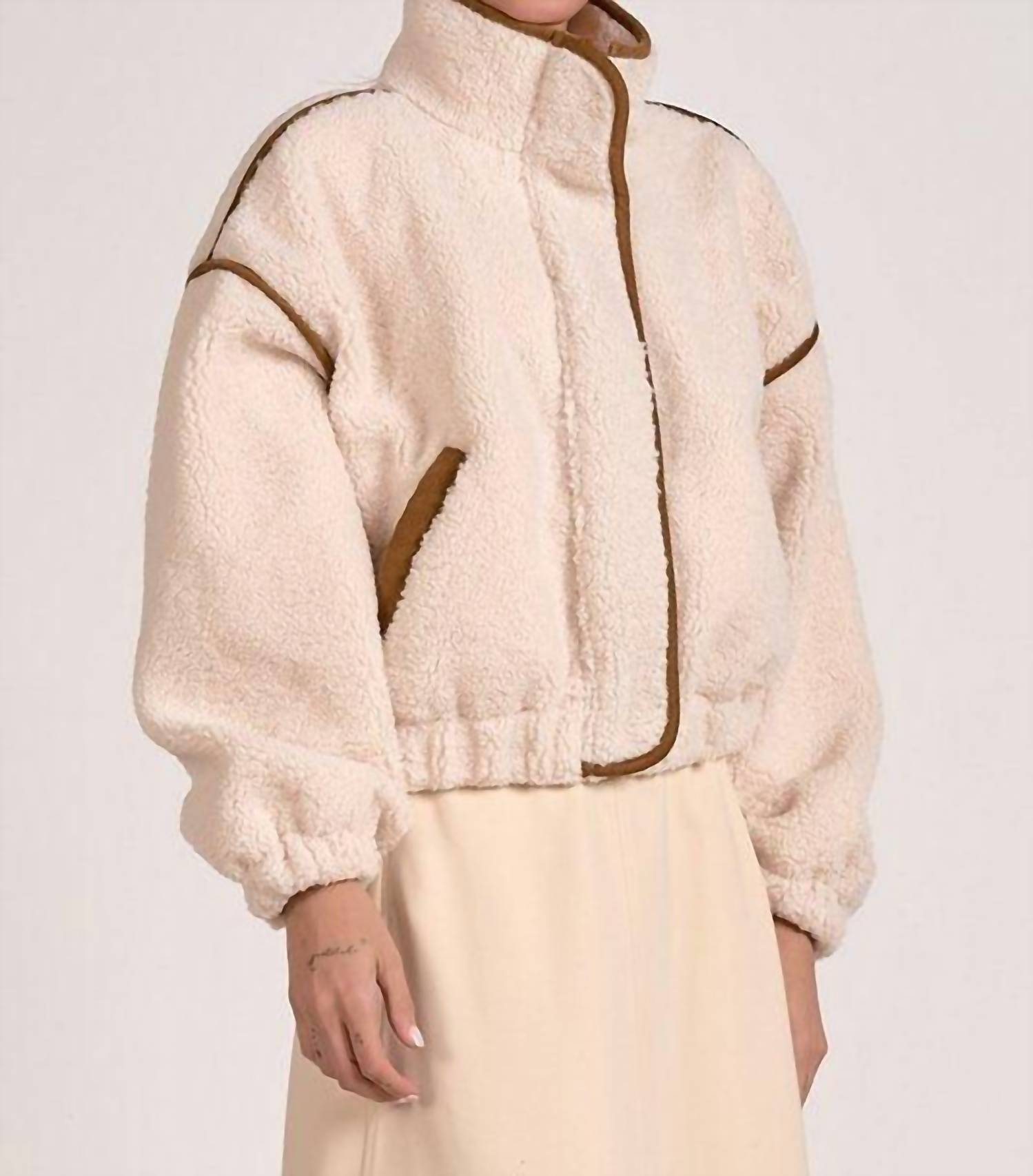 Elan - Slate Sherpa Cozy Jacket