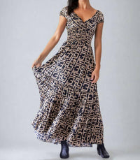 Cienna - Rosa Geo Maxi Dress