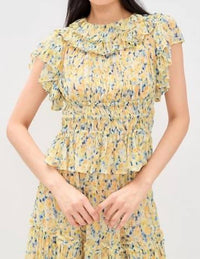Ulla Johnson - Athene Short Sleeve Silk Top