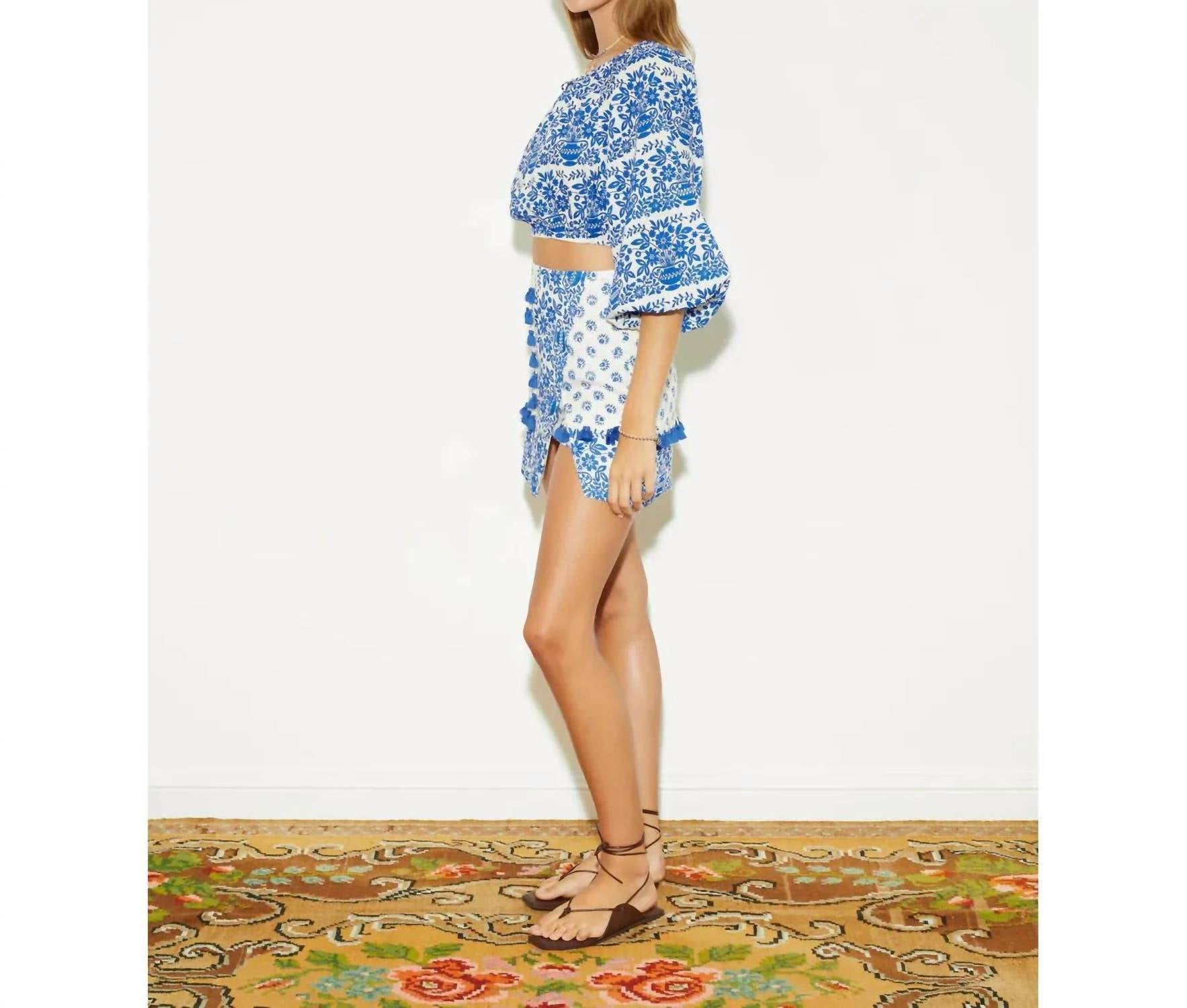 Boteh - Petale Off Shoulder Crop Top