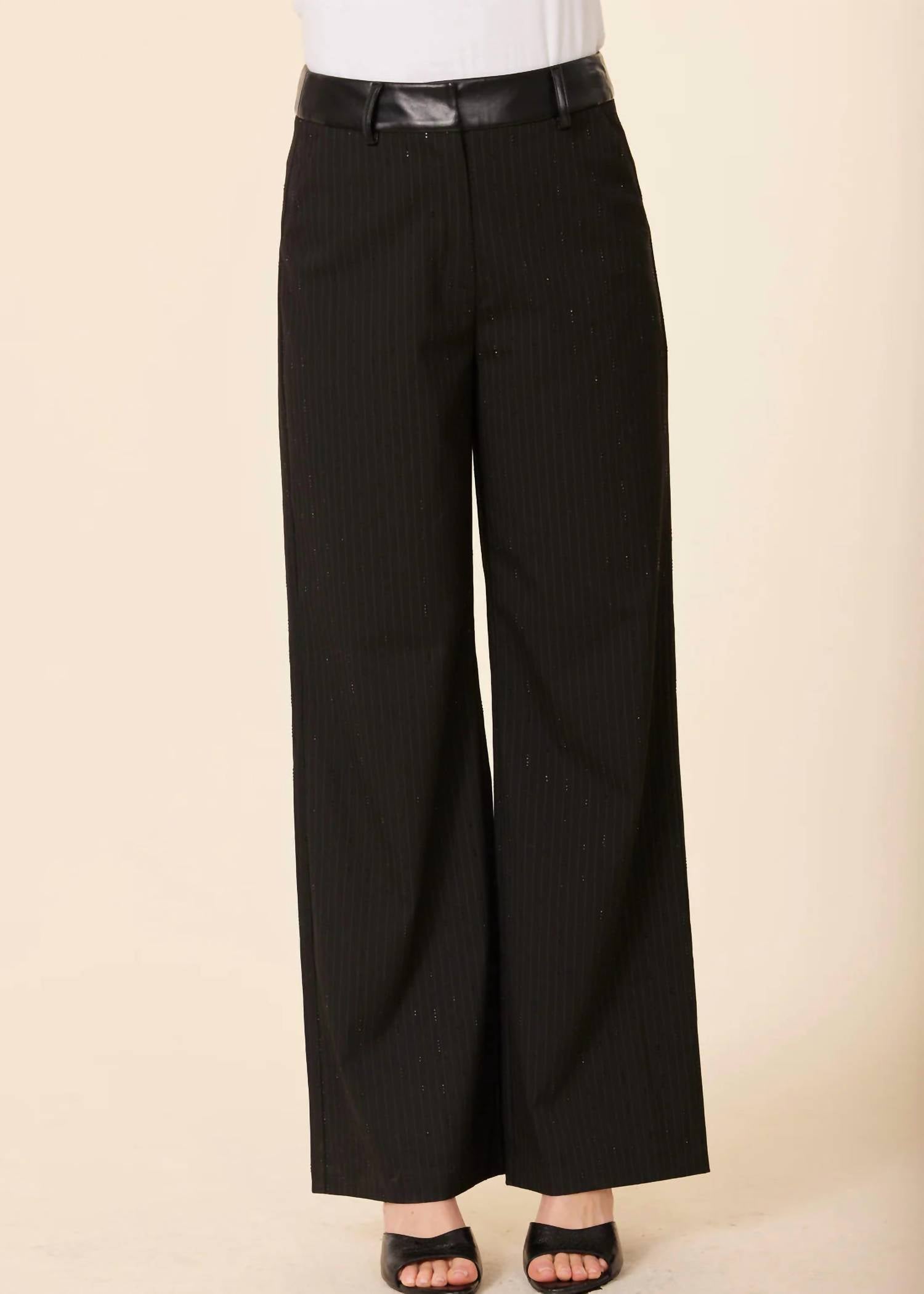 Dolce Cabo - Pinstripe Sparkle Pants