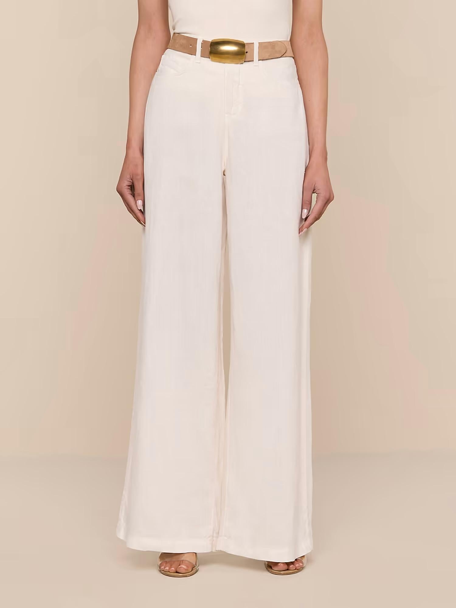 L'Agence - Amara Linen Wide-leg Pant