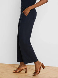 Nic + Zoe - Eliot Wide Leg Rumba Linen Belted Crop Pant