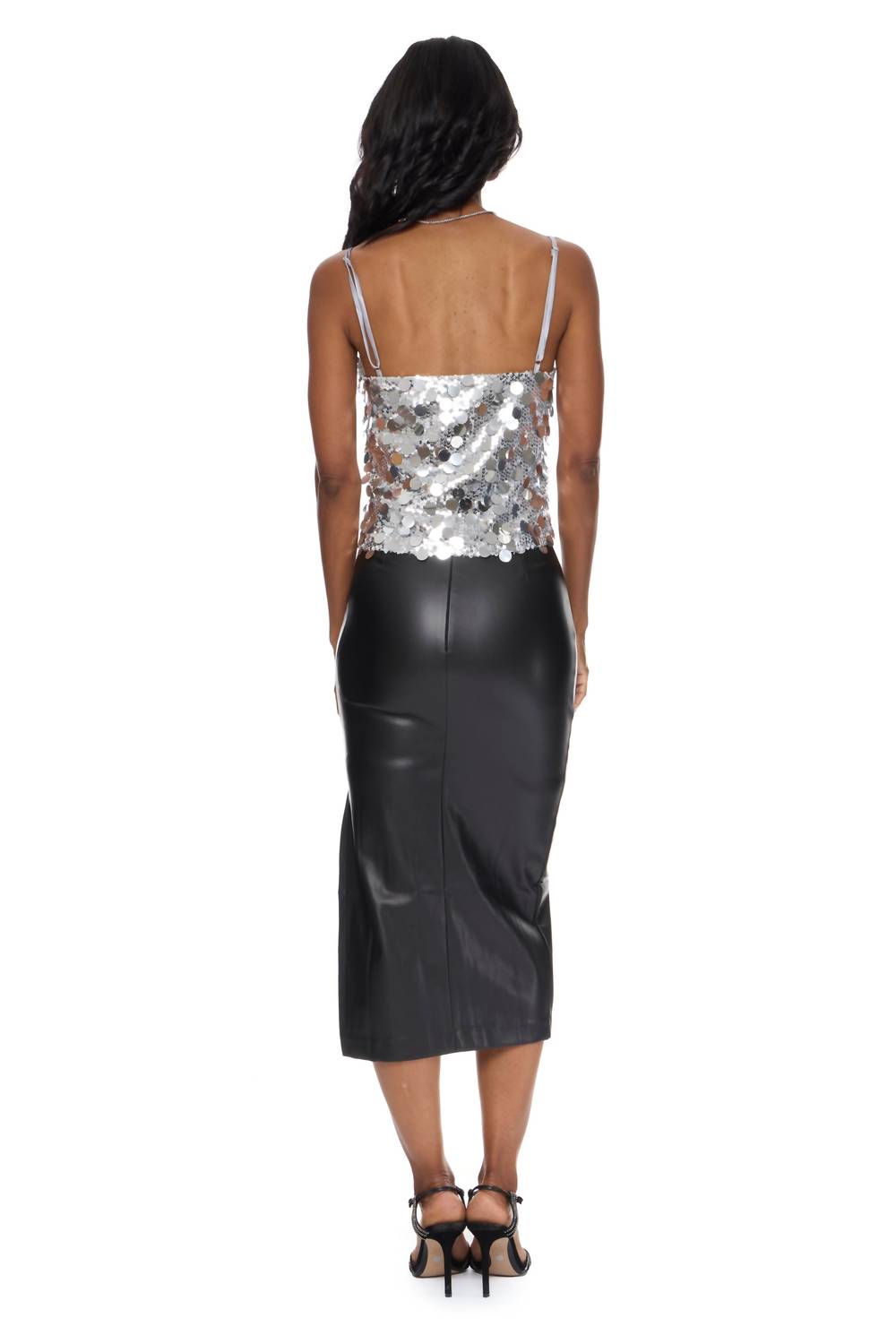 DELUC Mentha Top in silver - women's shirt - alternate view