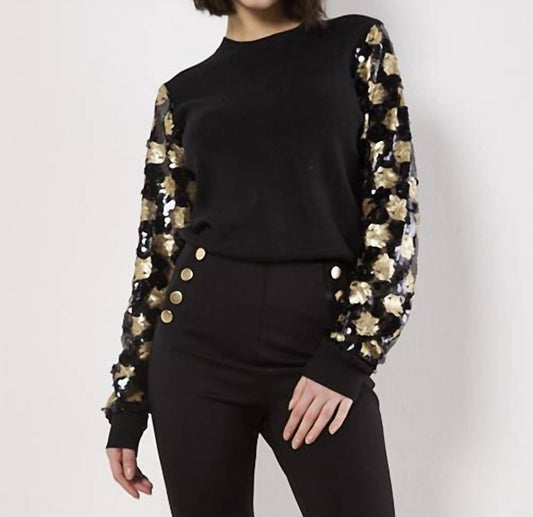 Apricot - Sequin Arm Embellished Jumper