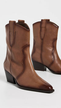 Free People Women's Cat Nap Cowboy Boots in brown - women's shoe - detail view