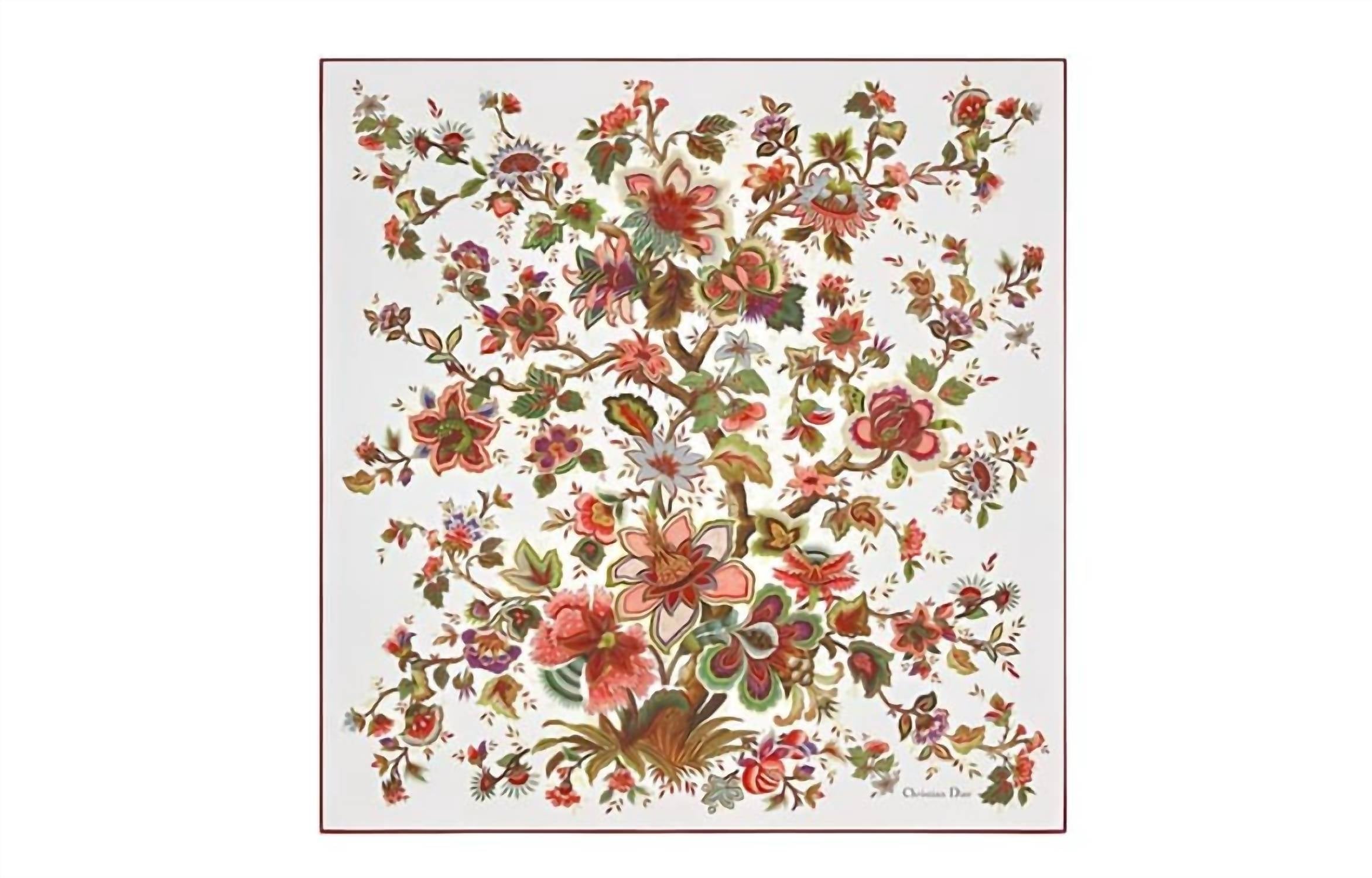 Christian Dior - Women's Floral Pattern Scarf