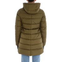 Herno Women's Hooded Down Jacket in military - women's jacket - detail view