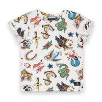 Rock Your Baby - Kid's Retro Tats Short Sleeve T-shirt