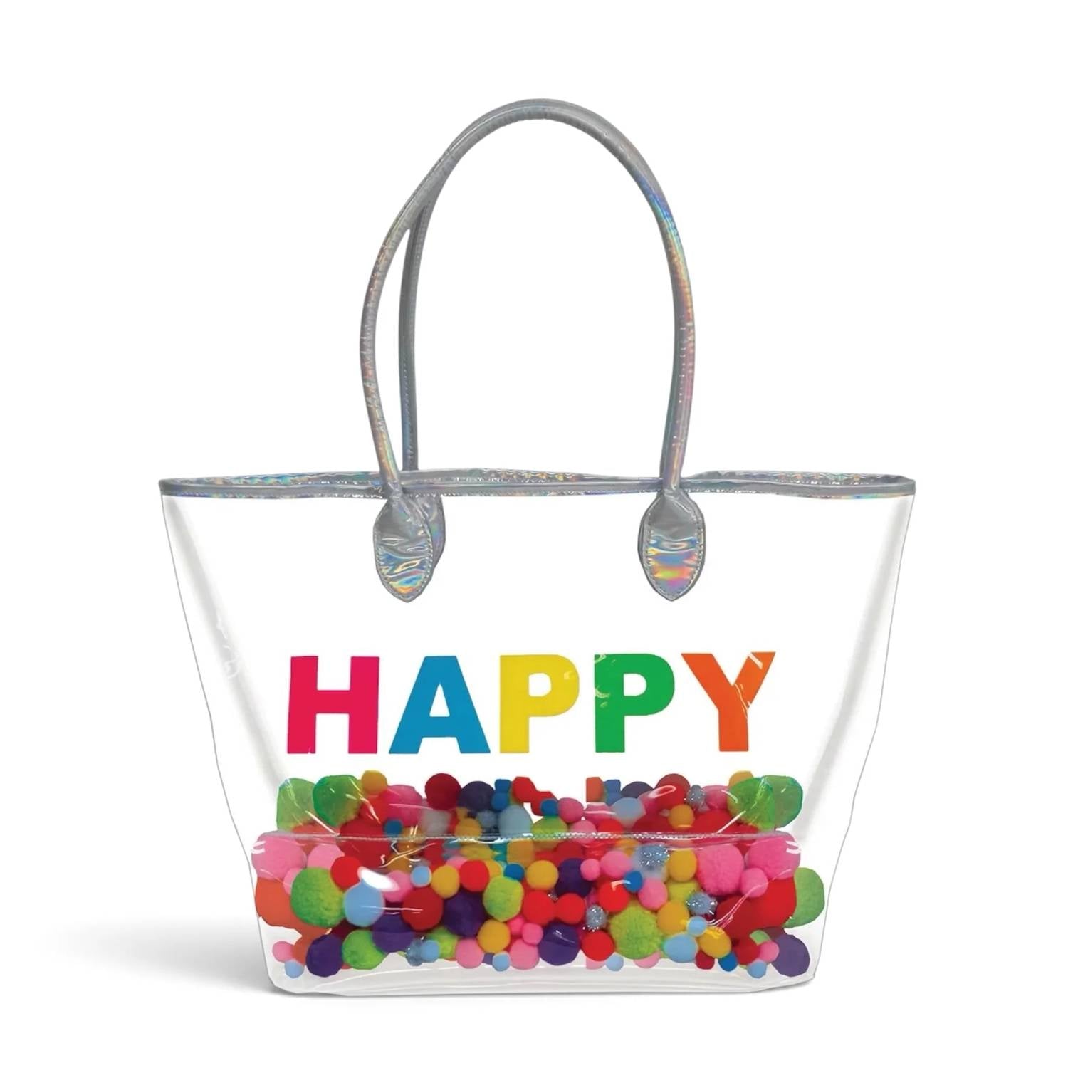 Iscream - Kid's Happy Pom Pom Clear Tote Bag