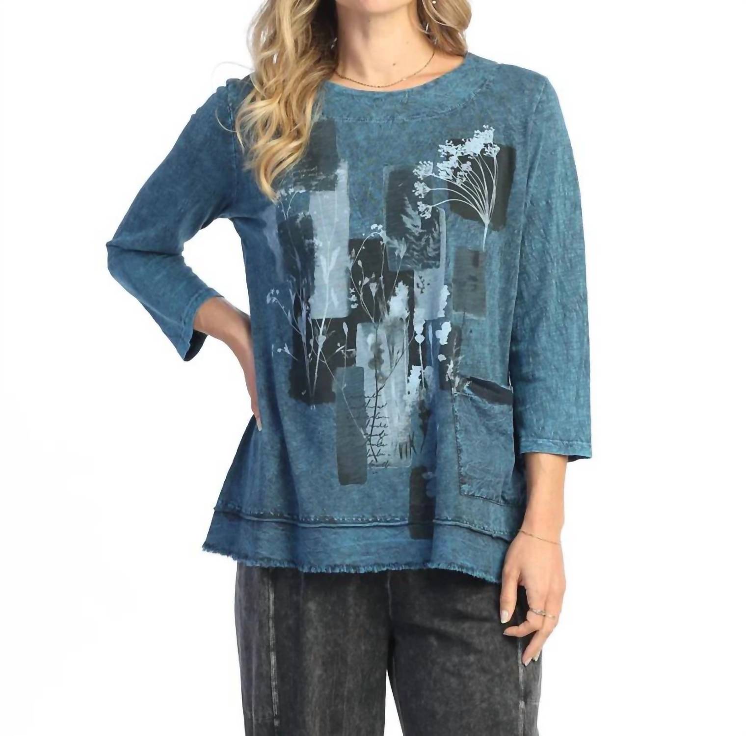 Jess & Jane - Mariposa Mineral Washed Cotton Pocket Top
