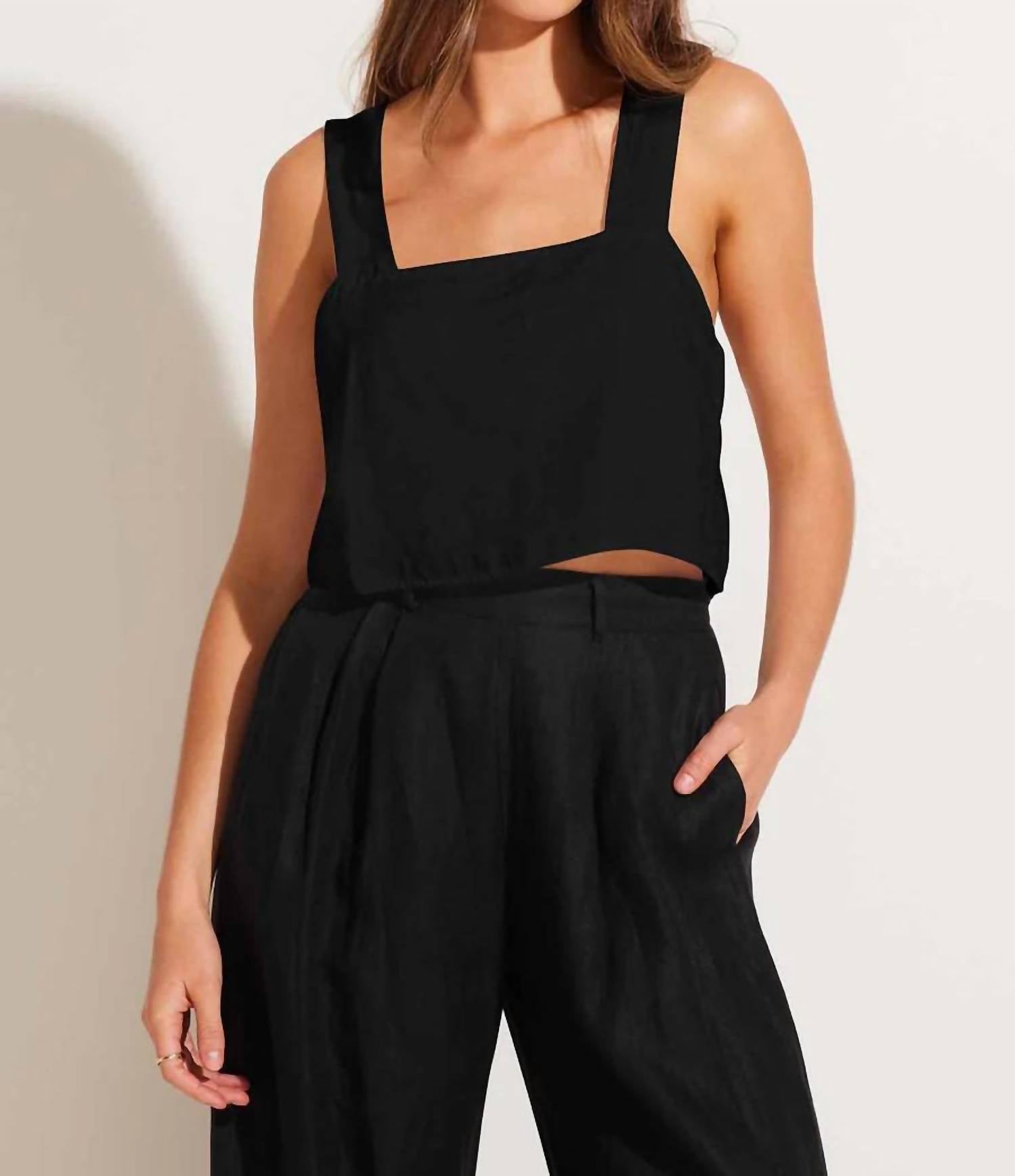 Vitamin A - Tallows Linen Crop Top