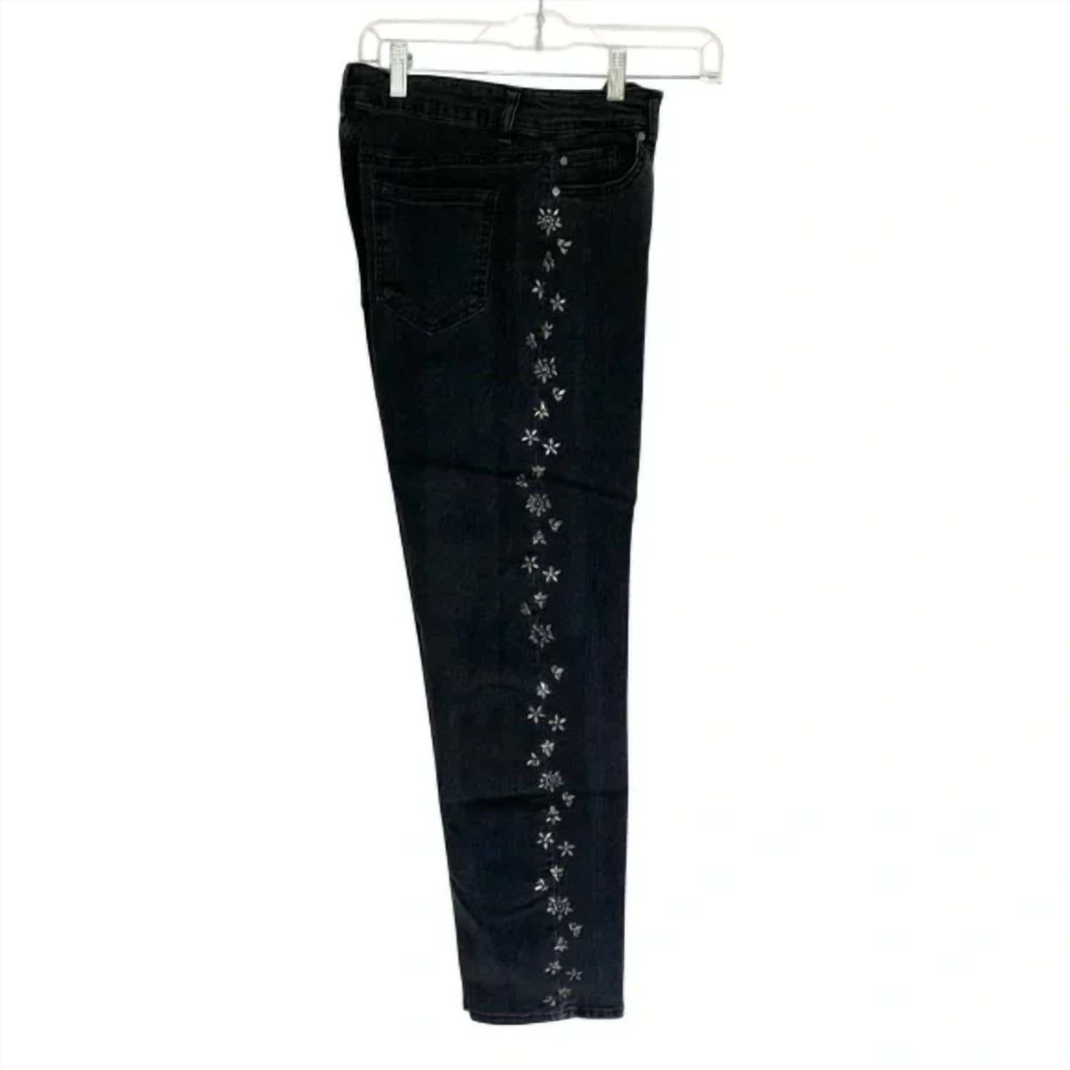 Camila Coelho - Women's Crystal Detail High Rise Jeans