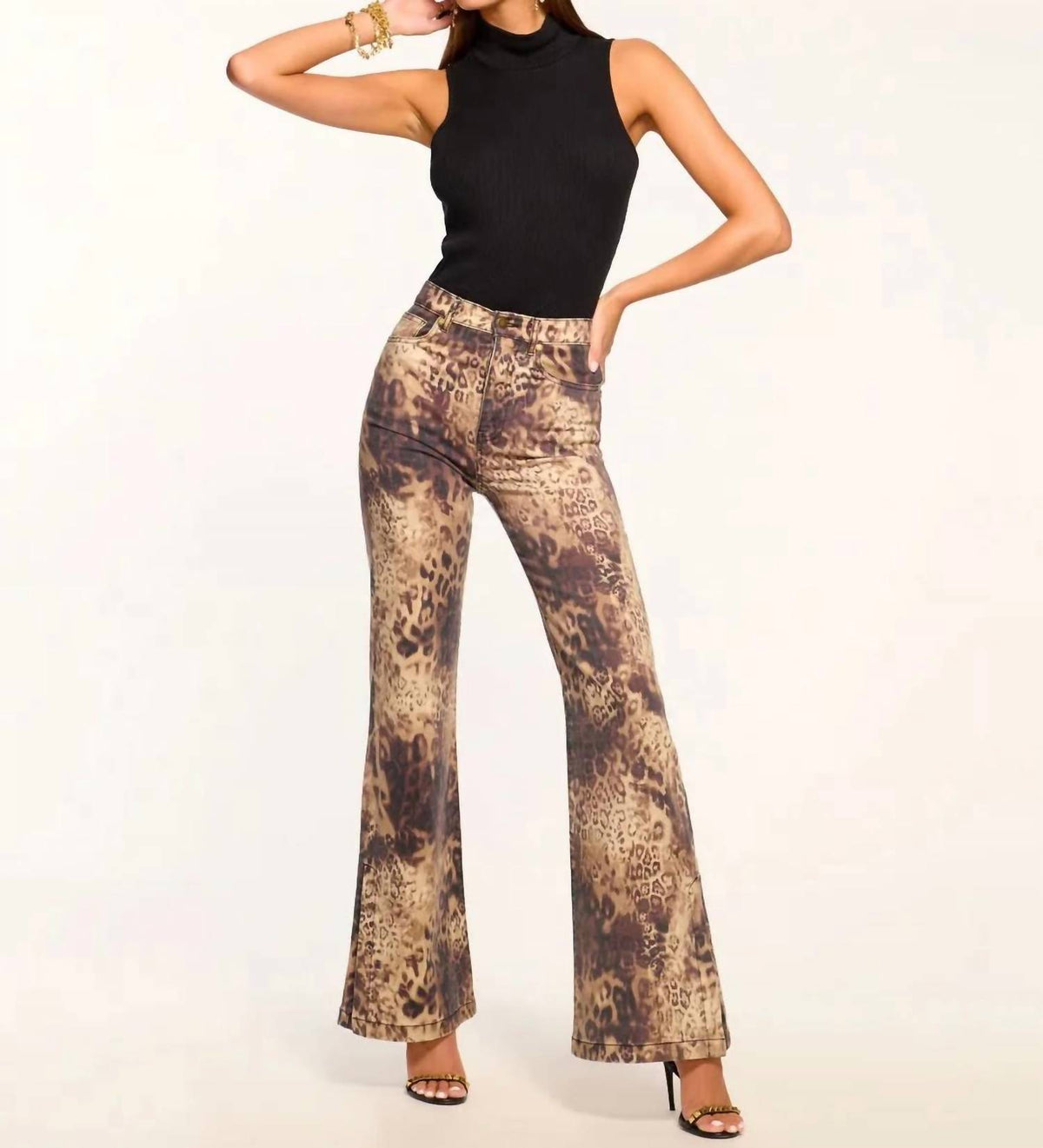 Ramy Brook - Printed Tyra High Waisted Flare Jean