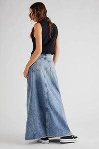 Free People - Come As You Are Denim Maxi Skirt