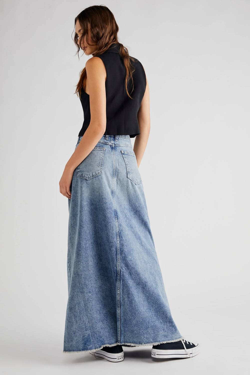 Free People - Come As You Are Denim Maxi Skirt