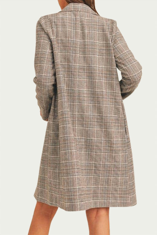 RUN TO ME CHECKED LONG COAT