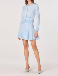 ASTR Marian Cardigan in blue plaid - women's cardigan - view 5