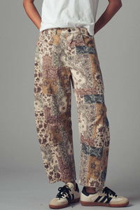 Urban Daizy - Wanderlust Patchwork Barrel Jeans