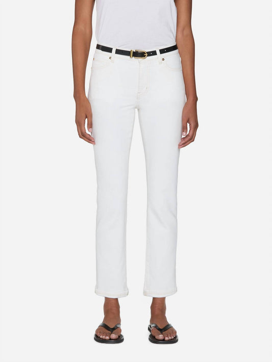 Frame - Borrowed Comfort Stretch Denim Straight Ankle Jeans