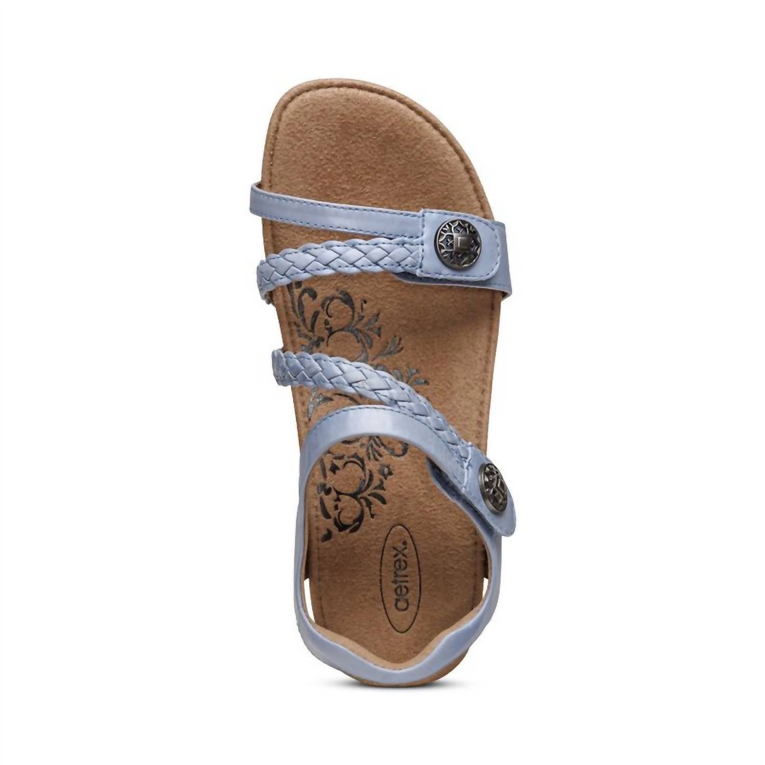 Aetrex - Women's Jillian Braided Quarter Strap Sandal