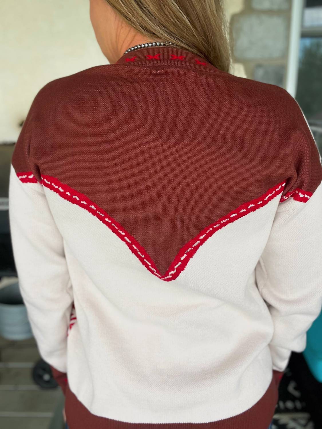 Sterling Kreek The Bronc Sweater in white - women's sweater - view 4