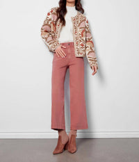 Charlie B - Cropped Wide Leg Stretch Twill Pants