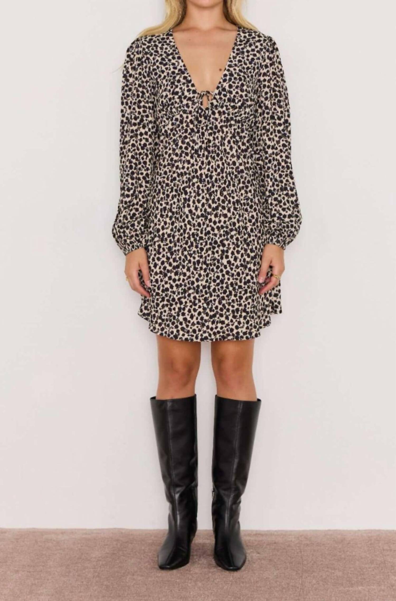 MINKPINK Elka Long Sleeve Mini Dress in floral - women's dress