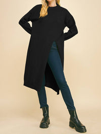 Davi & Dani - Asymmetric Split Long Sleeve Tunic