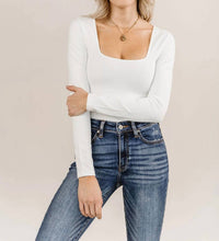 Ampersand Ave - Long Sleeve Square Neck Bodysuit