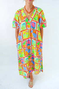 Karlie - Fruit Gauze Maxi Dress