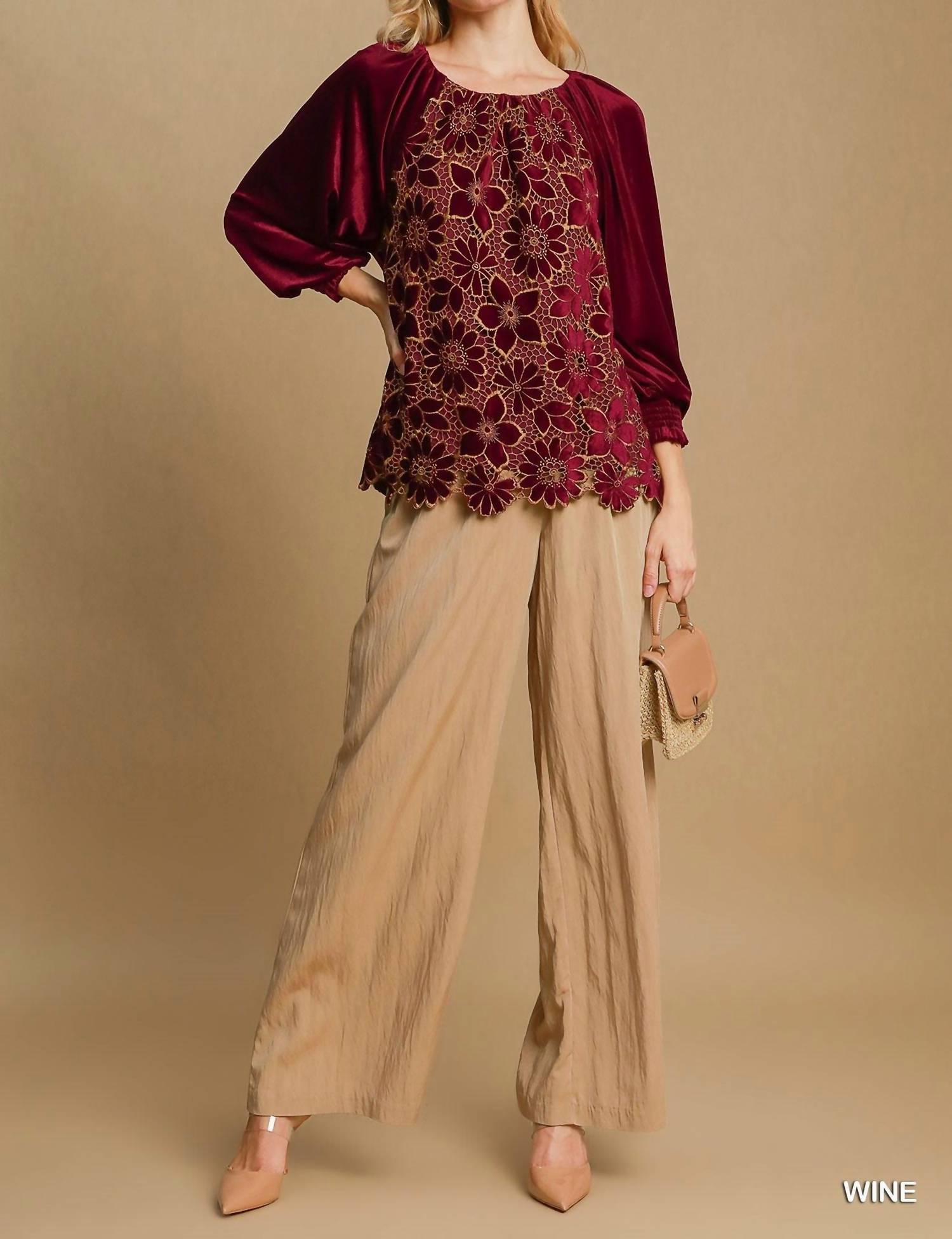 Umgee - Velvet Blossom Blouse