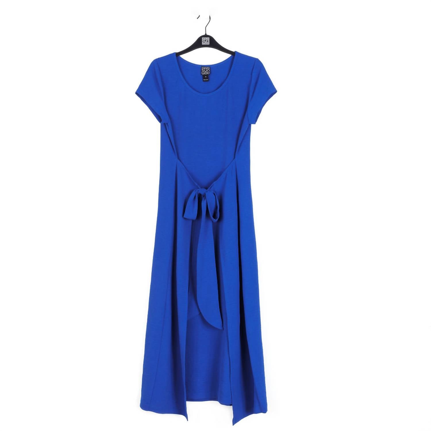Clara Sun Woo - Wrap Overlay Center Tie Midi Dress