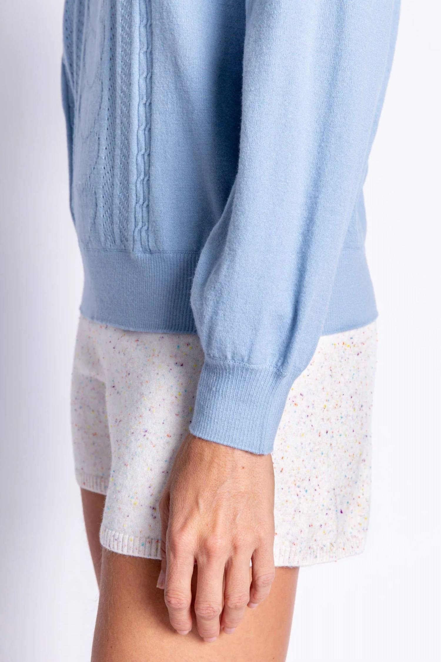 Pj Salvage - Pretty In Pointelle Long Sleeve Lounge Sweater Top