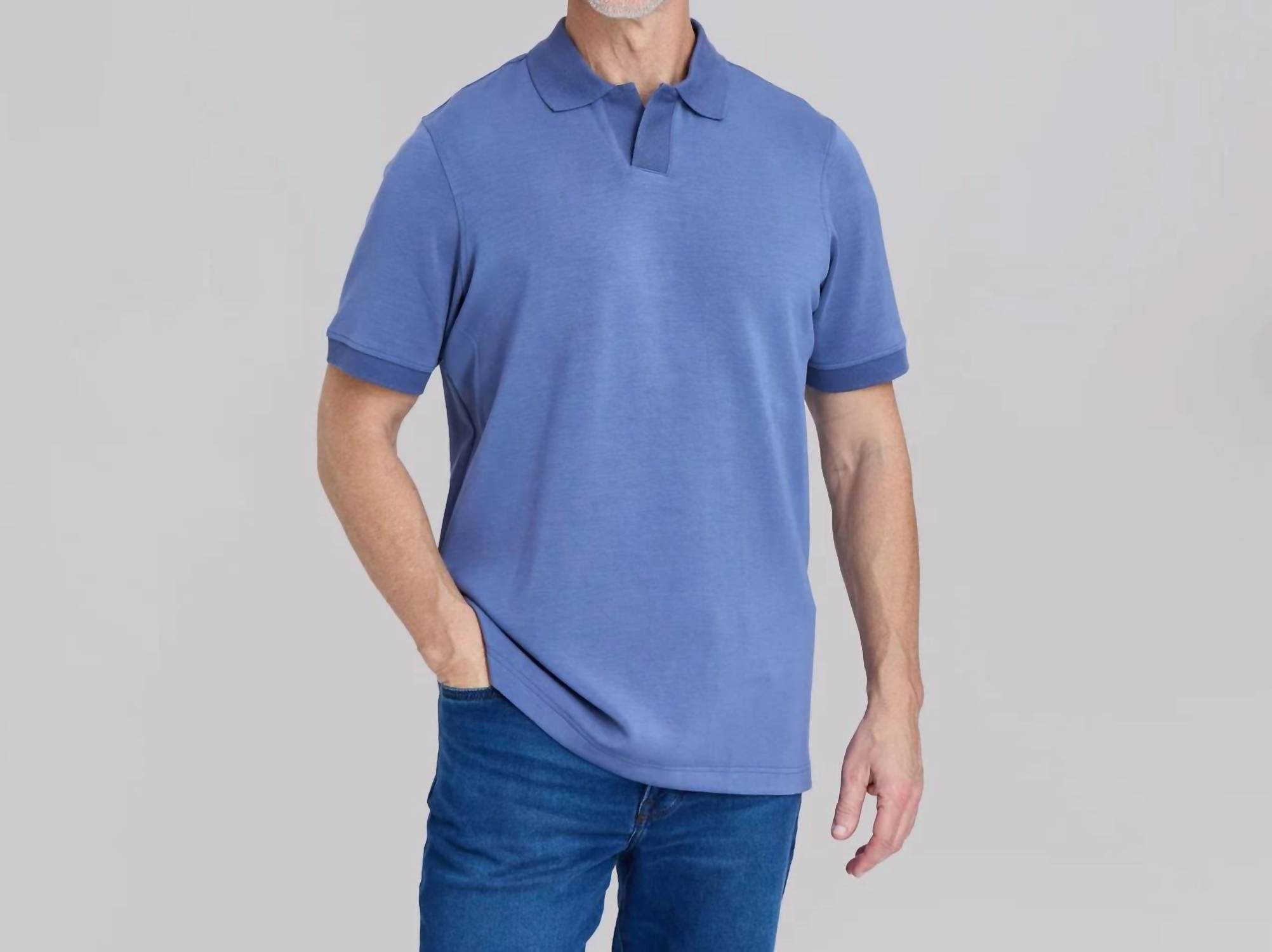 Rye51 - Yates Sand Washed Double Knit Short Sleeve Polo