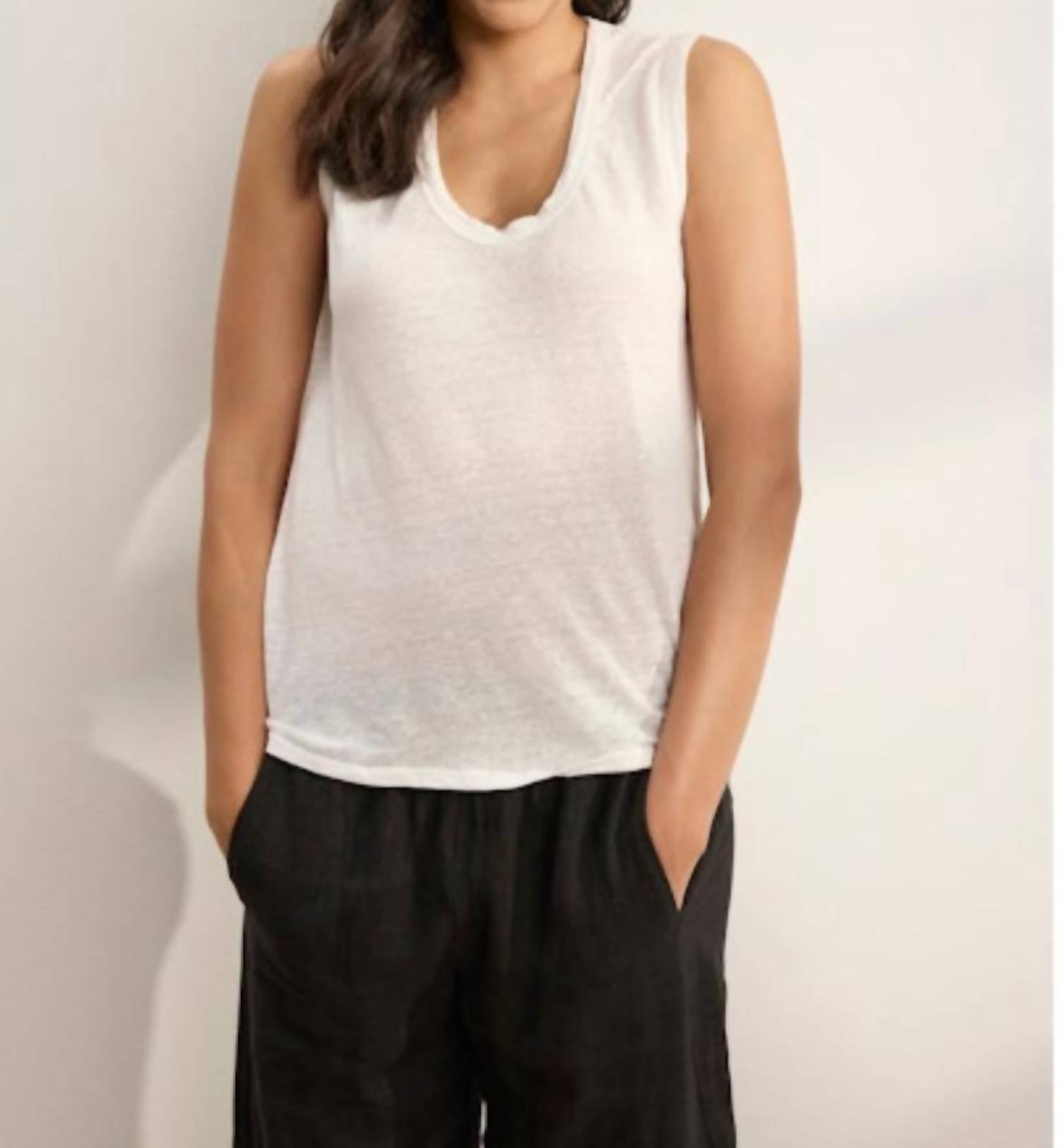 Velvet By Graham & Spencer - Anca Linen Knit Top