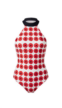 Voglia Swimwear Diana One-piece Swimsuit in red - women's swimwear - detail view