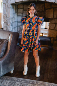 BRITON COURT Women's Aubrey Dress in rainbow - women's dress - alternate view