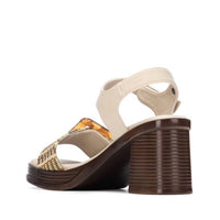 REFRESH Women's Mid Heel Strap Sandals in beige - women's sandal - alternate view