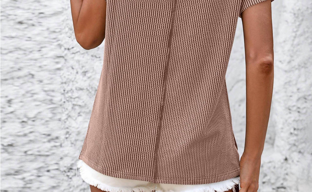 Unknown - Short Sleeve Ribbed T Shirt