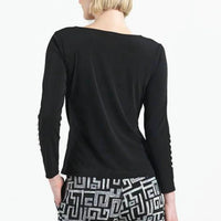 Clara S - Pearl Cuff Side Tie Waist Top