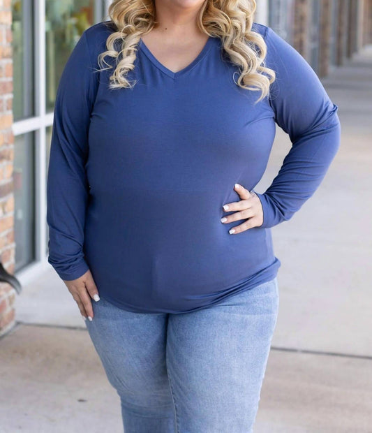 Michelle Mae - Larissa Long Sleeve V-neck Top