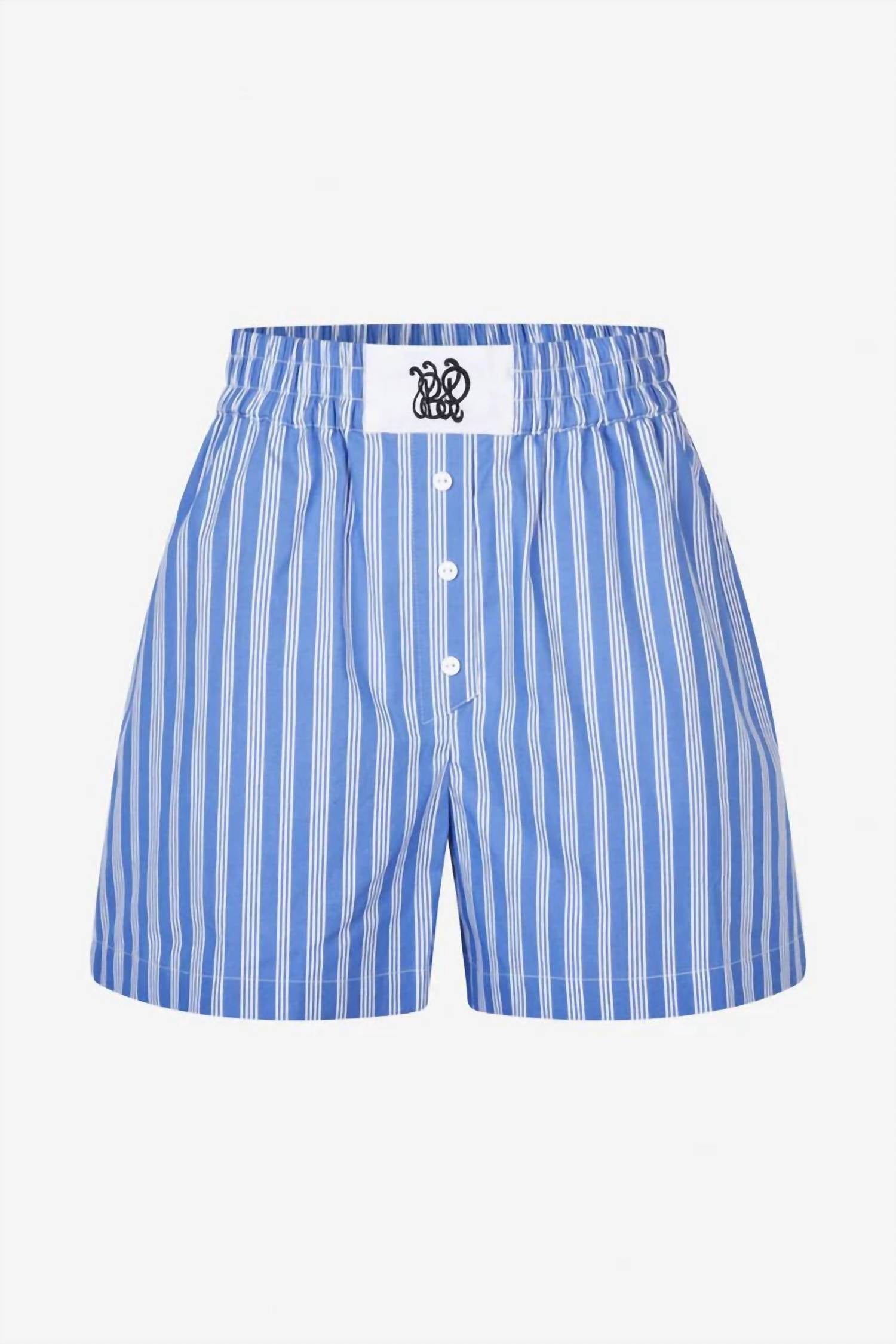 BAUM UND PFERDGARTEN Loose Fit Natie Shorts in blue white - women's shorts - view 4